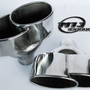 Pair Big Oval Exhaust