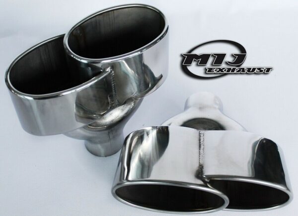 Pair Big Oval Exhaust