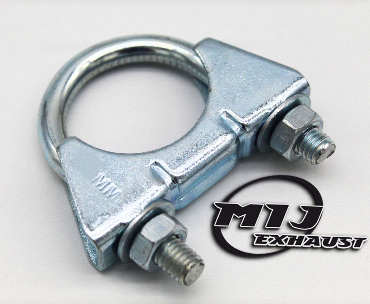 Heavy Duty Exhaust Clamp 52mm TV Sky Aerial Pipe 2 x Universal U Bolt Clamps