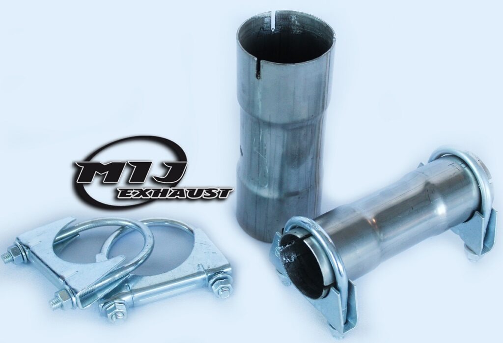 Standard Size Exhaust Sleeve, with 2 Pipe Clamps Included MIJ Exhaust