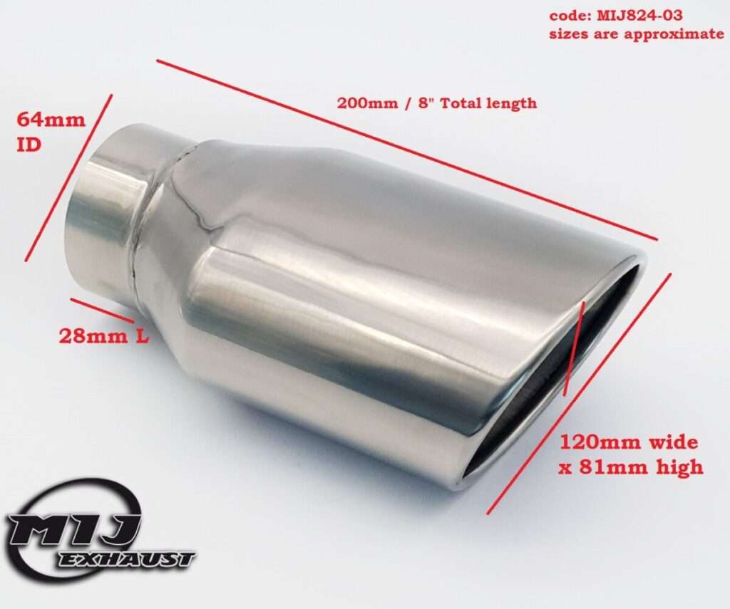 Oval Exhaust Tail Pipe Slashed Rolled Stainless High Quaility Sports
