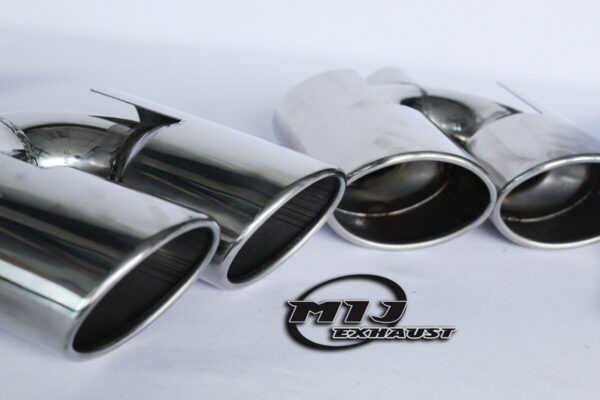twin exhaust tips tail pipes stainless steel