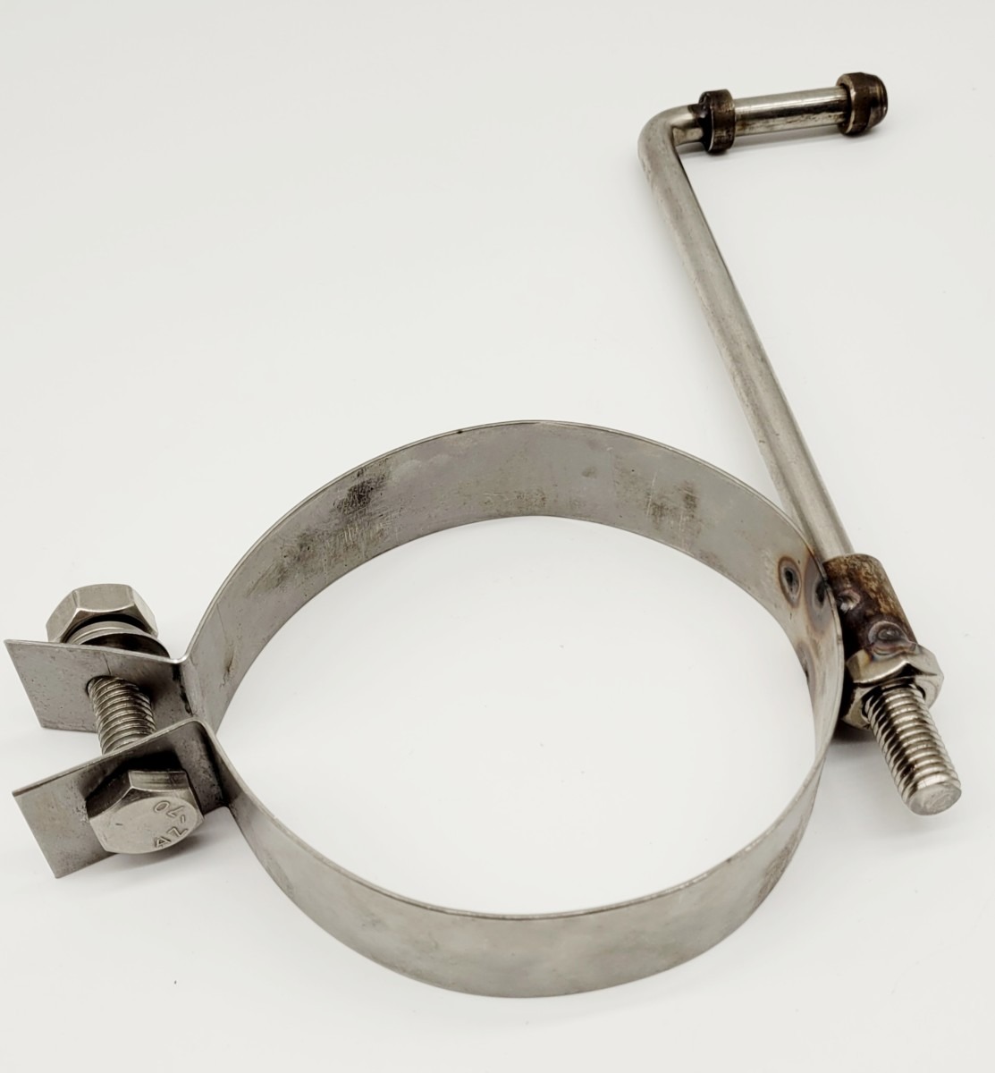 90mm Exhaust Hanger Band - Stainless Steel Silencer Muffler Clamp For Motorcycle & Dirt Bike