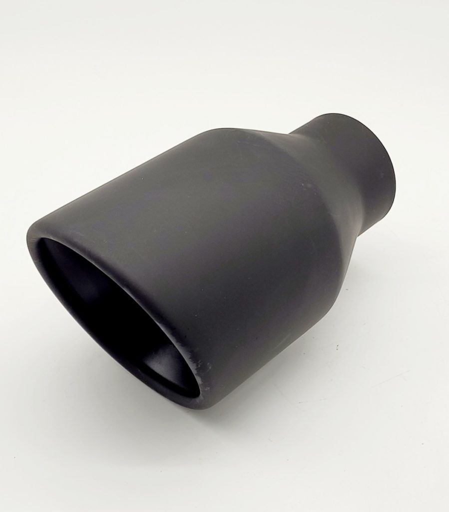 Matte Black Exhaust Tailpipe 4inch Round In Stainless Steel MIJ