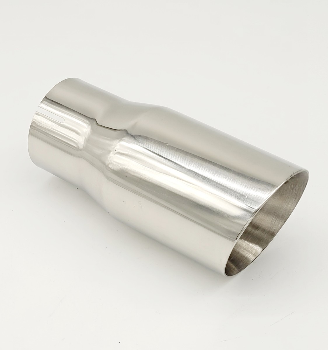 3” OD To 4” ID Polished Stainless Steel Exhaust Pipe Tip Reducer – 5” Long Weld-On