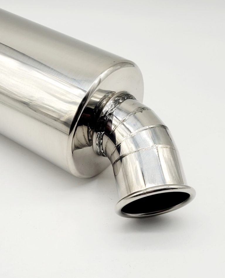 Dolphin Style Muffler Exhaust Rear Box With Rolled Bowed Tip MIJ