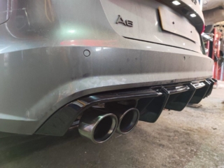 audi a6 avant dual rear section – conversion from single tips to twin quad tips (10)