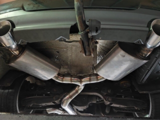 bmw 330D 3inch downpipe back system fitted valves customer bought in (8)
