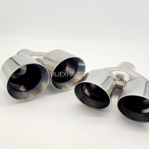 Twin Slash Cut Exhaust Tailpipe in 4" and 3.5" Universal Tip