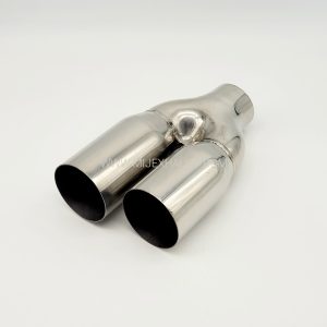 Twin Exhaust Tailpipe 3" Twin Staggered Tip Single Wall