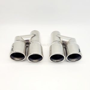 Pair of Twin Exhaust Tailpipes Universal Tips for BMW 1 Series 2 Series 3 Series
