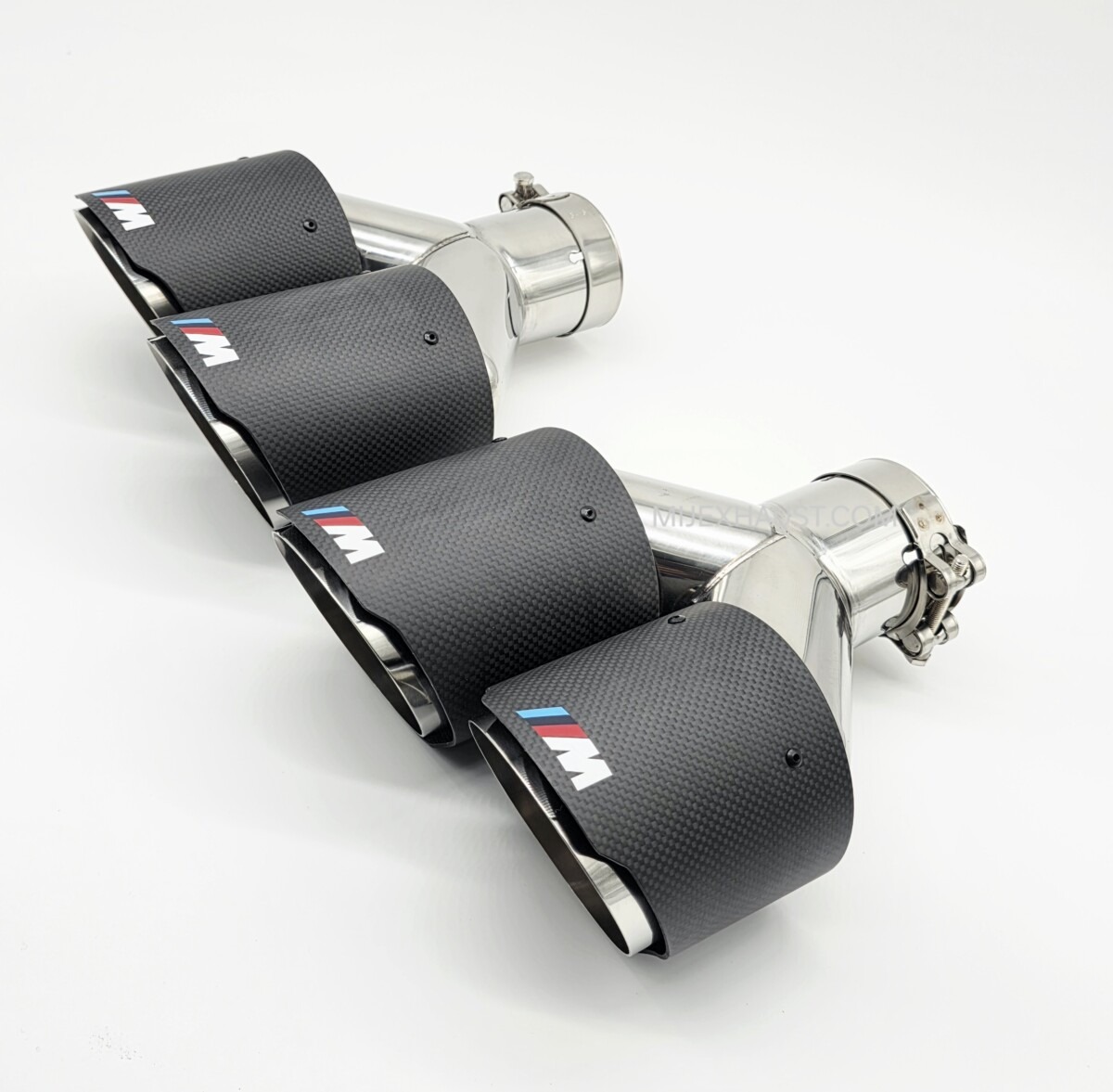 BMW M Sport Exhaust Tips Quad Tailpipes Carbon Fibre - Matte - Image 16