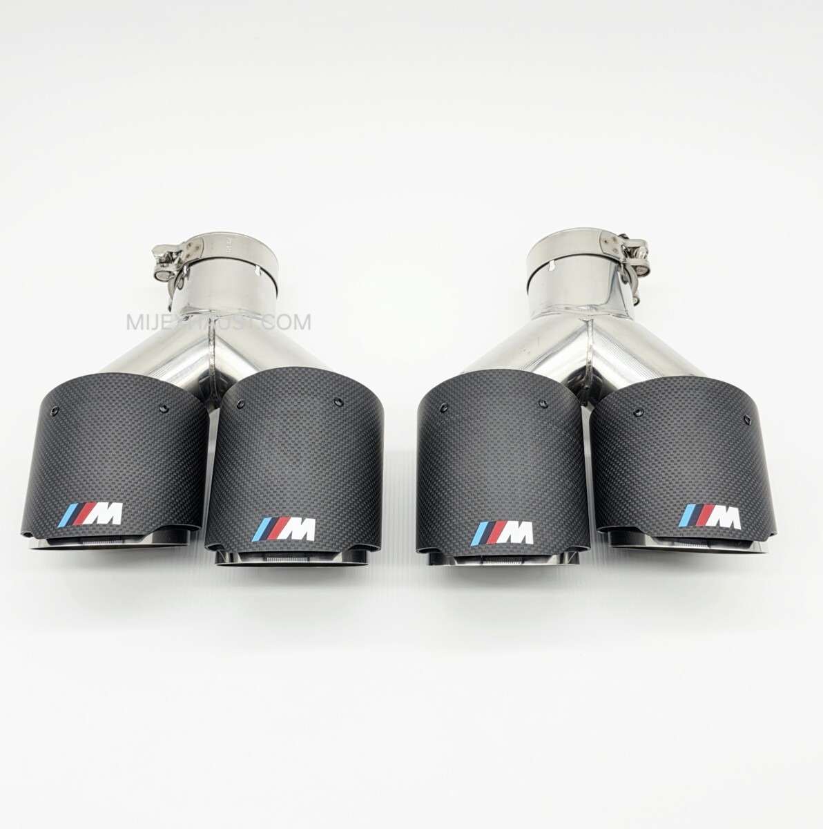 BMW M Sport Exhaust Tips Quad Tailpipes Carbon Fibre - Matte - Image 13