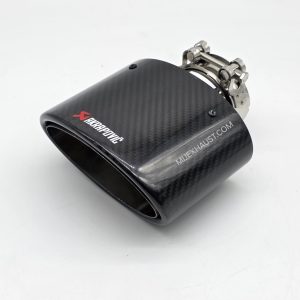Exhaust Oval Tailpipe Carbon Fibre Stainless Steel Tip
