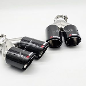 Carbon Fibre Exhaust Quad Tailpipes 3" Twin Tips - Glossy