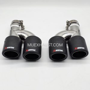 Carbon Fibre Exhaust Tailpipes 3.5" Rolled Quad Tips - Matte