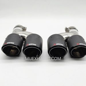Carbon Fibre Exhaust Quad Tips 3.5" Tailpipes - Matte