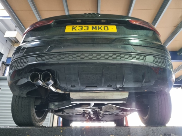 Exhaust for Audi Q3-TFSI SLine-catbackexhaust-centrebox-twinexhausttip-performanceexhaust-stainlesssteelexhaust-MIJExhaust-Exhaustservices (2)