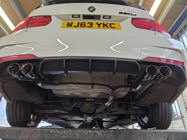 Exhaust for BMW 320d-rearexhaustsection-exhaustsystem-backboxdeleteservice-MIJExhaust-Walsall-Stainlesssteelexhaust (3)