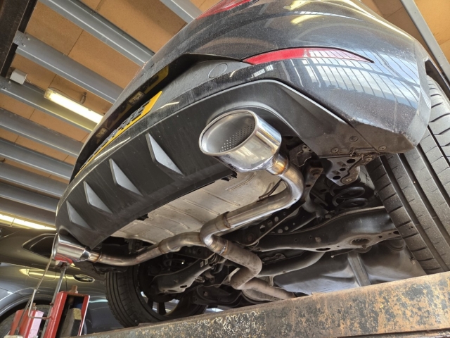 Exhaust for Seat Leon Cupra- Mid Res Delete – Rear exhaust upgrade- dual rear exhaust- MIJ Exhausts- Performance Exhaust-Walsall-Stainless Steel (5)
