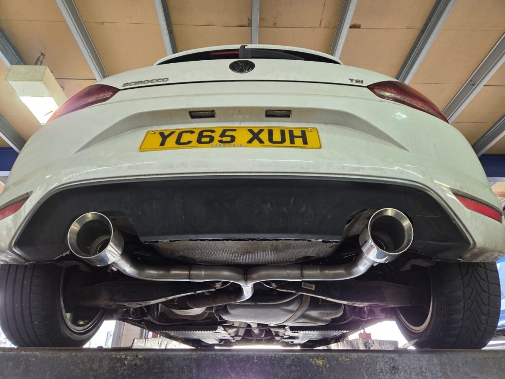 Exhaust forScirocco GT-dual rear exhaust upgrade-MIJ Exhaust-Performance exhaust-stainless steelexhaust system-MIJexhausta (2)