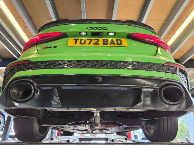 Custom Exhaust for Audi RS3 – Backboxdelete-rearexhaust-customexhaustupgrade-MIJExhausts-Walsall-MIJExhaust-Stainless steel exhaust (1)