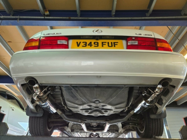 Exhaust for Lexus LS400 V8-Custom exhaustcat backsystem-Valved exhaust-MIJExhaust-Walsall-Ehaust specialists-stainles (3)