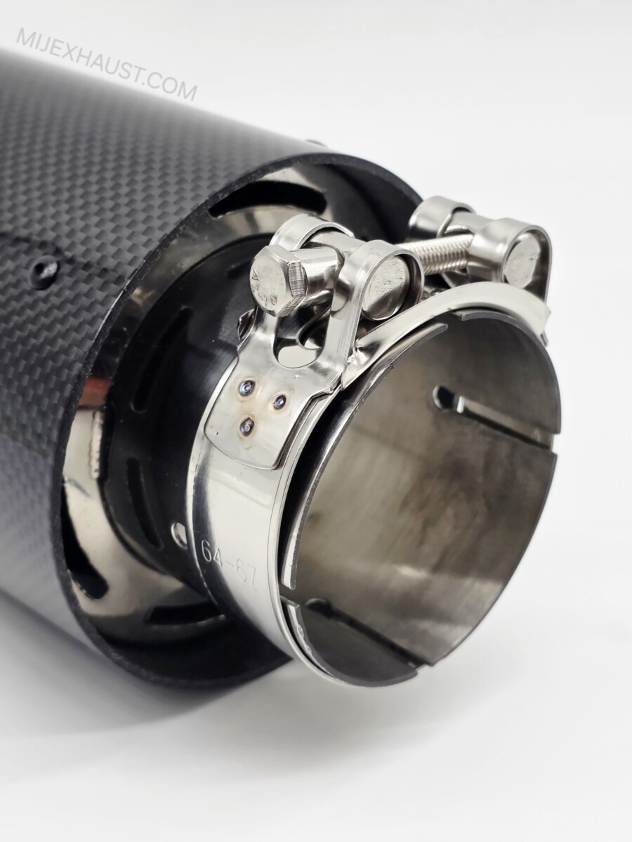 Exhaust Tailpipe Carbon Fibre 4" Tip - Glossy - Image 9