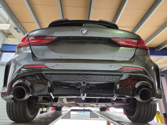 Exhaust system for BMW 118i – custom exhaust system-backbox delete exhaust-MIJExhaust-Walsall (1)
