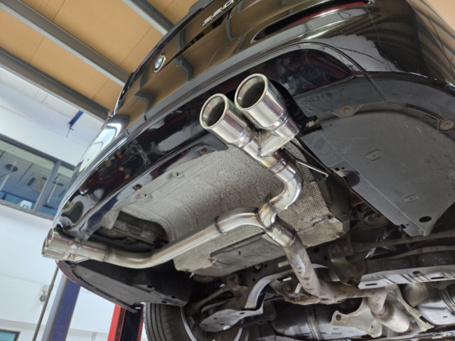 Exhaust system for BMW 320i – custom exhaust system-back box delete exhaust-MIJExhaust-Walsall (3)
