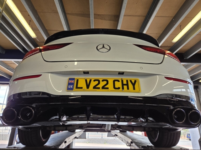 Exhaust system for Mercedes CLA180 AMG- custom exhaust system-Bacbox delete exhaust-MIJExhaust-Walsall (1)
