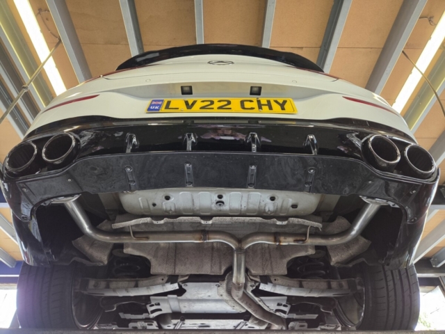 Exhaust system for Mercedes CLA180 AMG- custom exhaust system-Bacbox delete exhaust-MIJExhaust-Walsall (2)