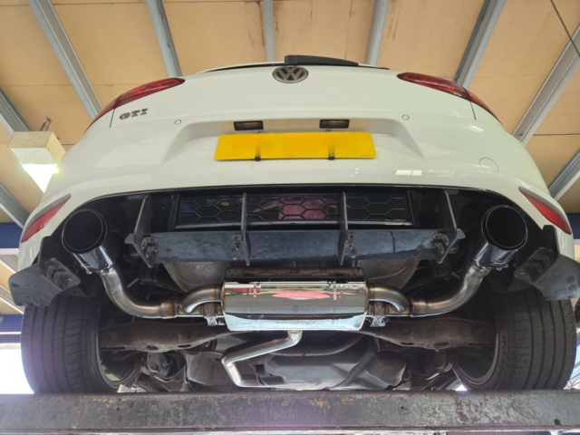 Exhaust system for VW Golf- Valved Exhaust- Dual Cat Back exhaust-MIJExhaust-Walsall(4)