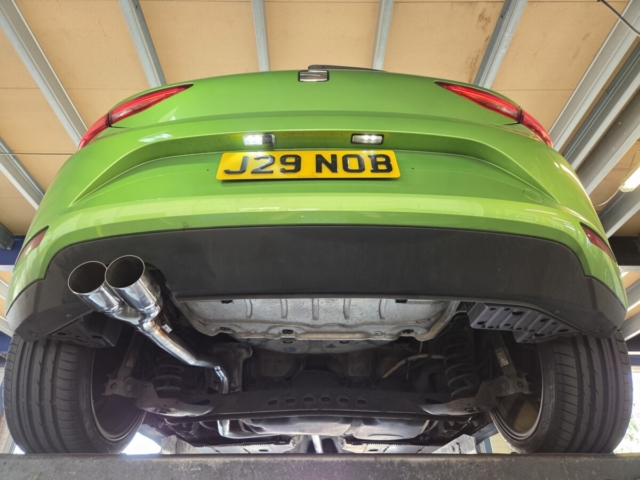 Exhaust system for seat leon – custom exhaust system-cat back exhaust-MIJExhaust-Walsall-TwinTip (2)
