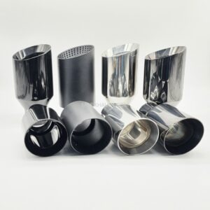 Exhaust Tailpipe Big Bore, Double Skinned, Slash Cut Tips