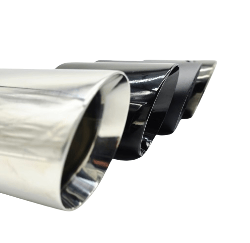 Exhaust Tailpipe Big Bore, Double Skinned, Slash Cut Tips - Image 4