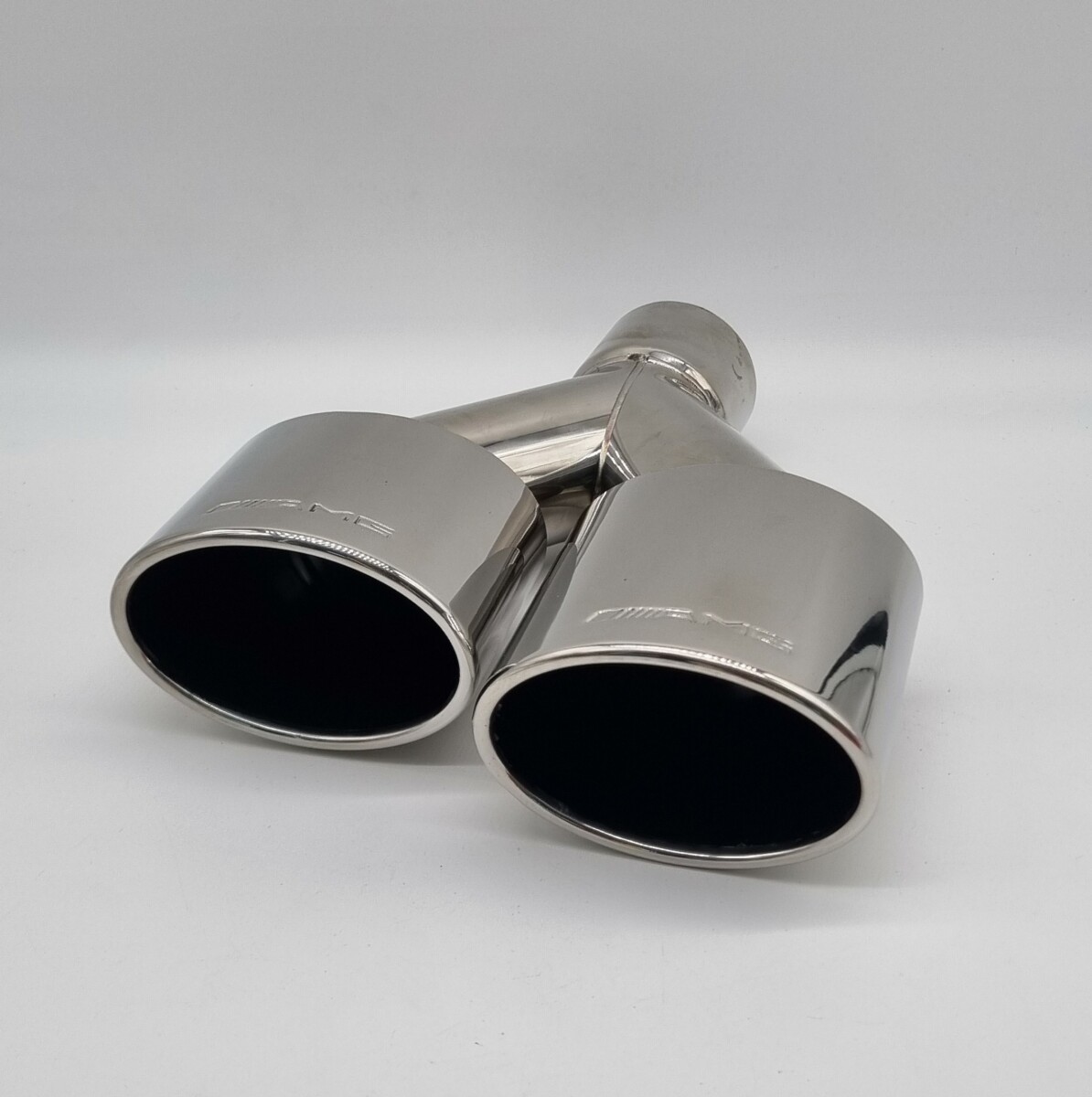 Left Side Oval Exhaust Tailpipe Stainless Steel To Suit Mercedes AMG Style - Image 7