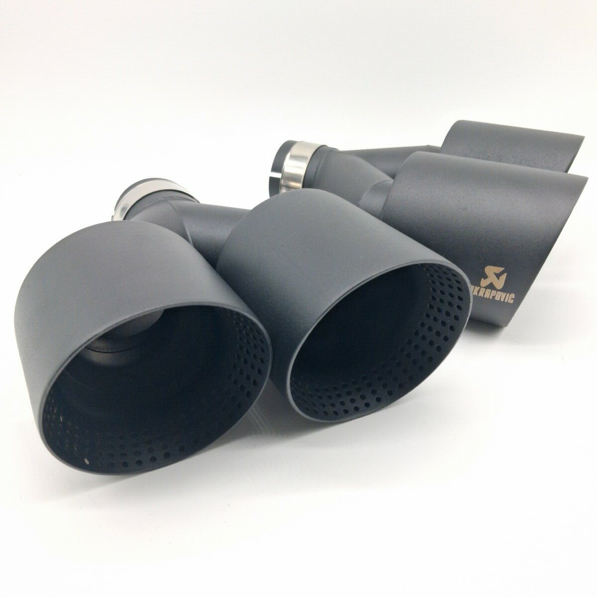 Twin Exhaust Tailpipes Slash Cut Double Skinned High Quality - Image 8