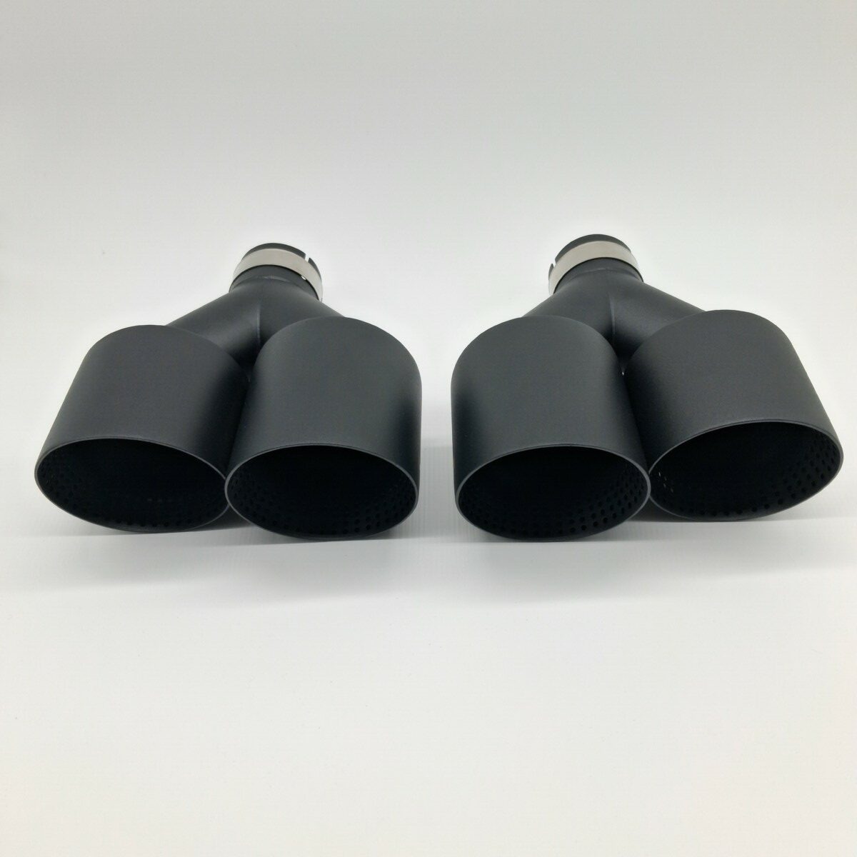 Twin Exhaust Tailpipes Slash Cut Double Skinned High Quality - Image 10